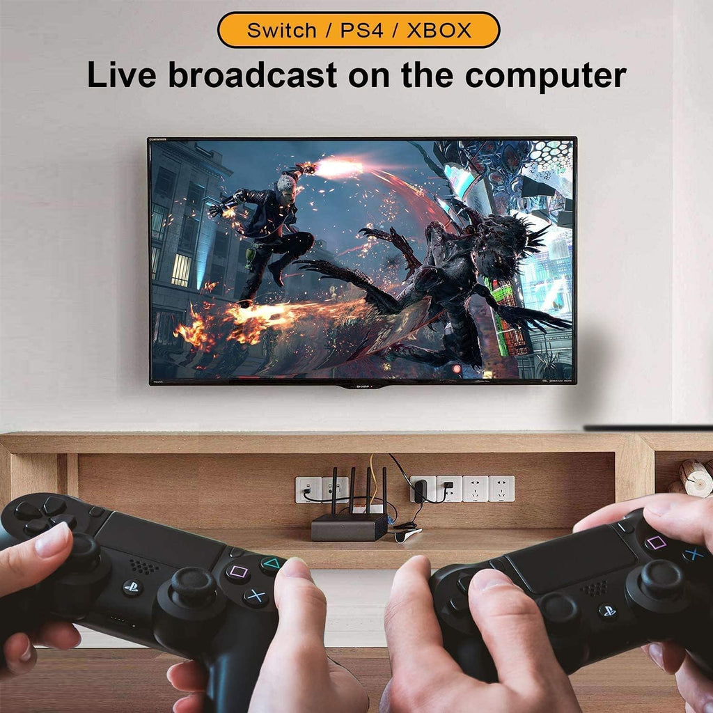 4K Video Capture Card, HDMI to USB Capture Card 1080P for Streaming, Recording, Gaming, Compatible with Nintendo