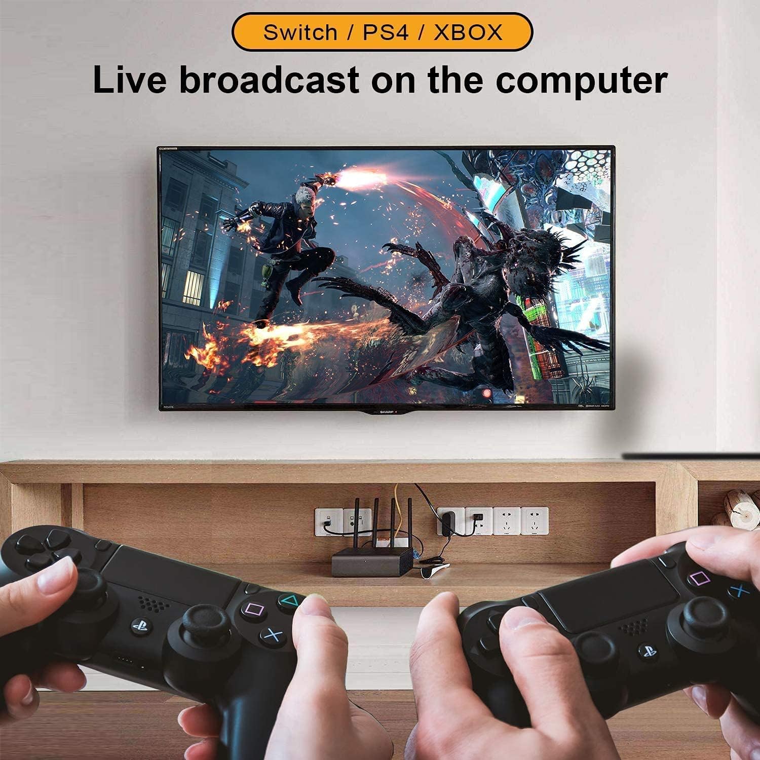 4K Video Capture Card, HDMI to USB Capture Card 1080P for Streaming, Recording, Gaming, Compatible with Nintendo