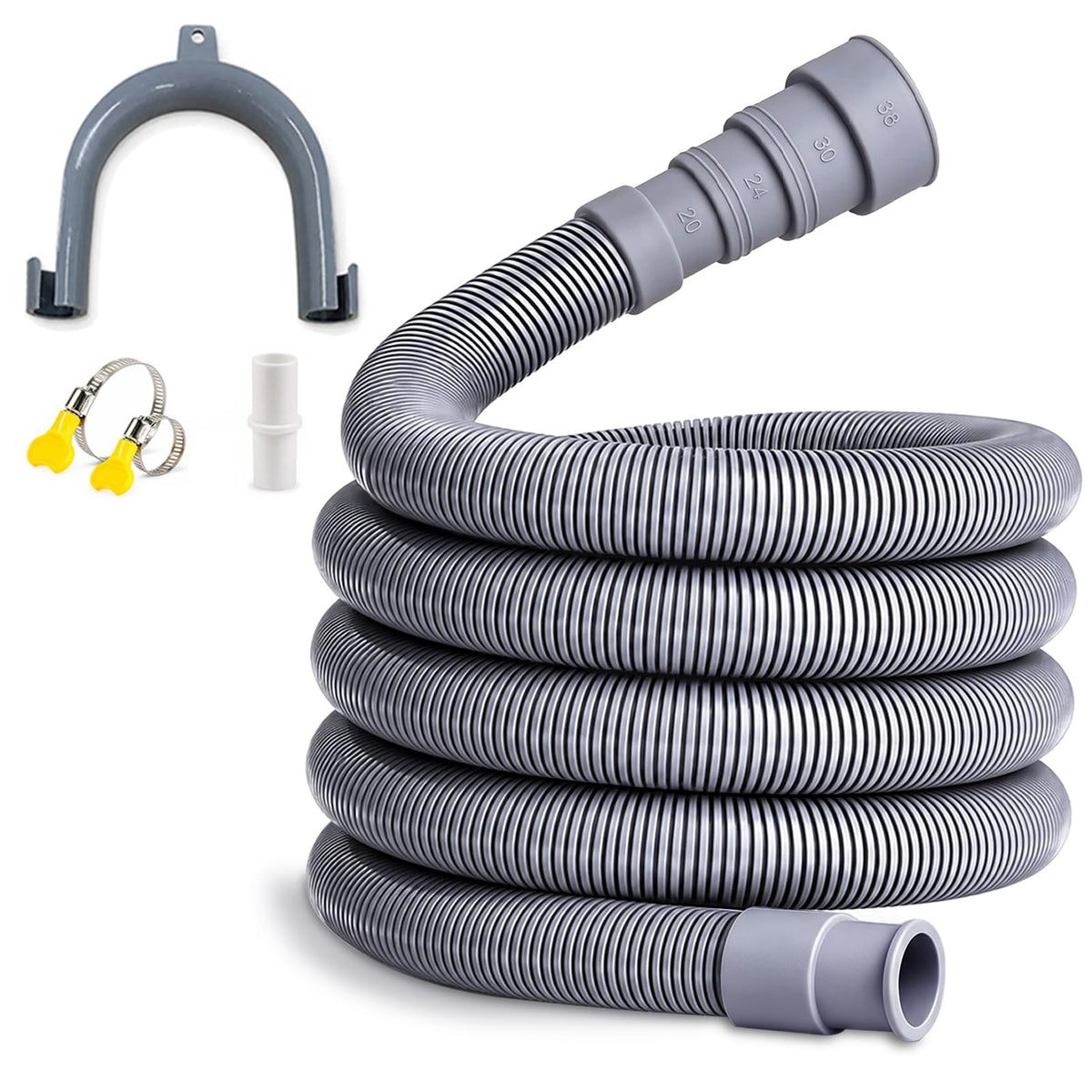 QruiLanTu 16 FT Washing Machine Drain Hose Extension Kit for Dishwasher