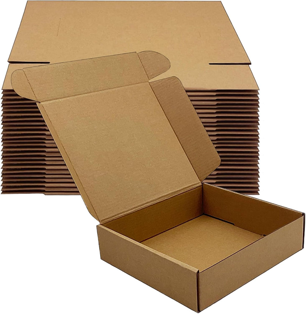 Shipping Boxes 8x5x2 inch 50 Pack,Brown Corrugated Mailers for E-Commerce