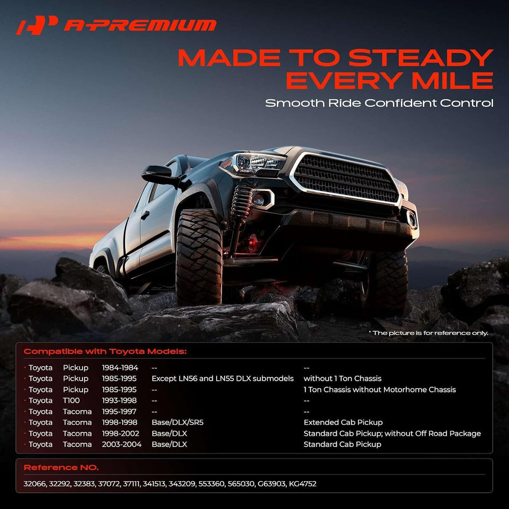 A-Premium Front Shock Absorbers, Set of 2 - Compatible with Toyota