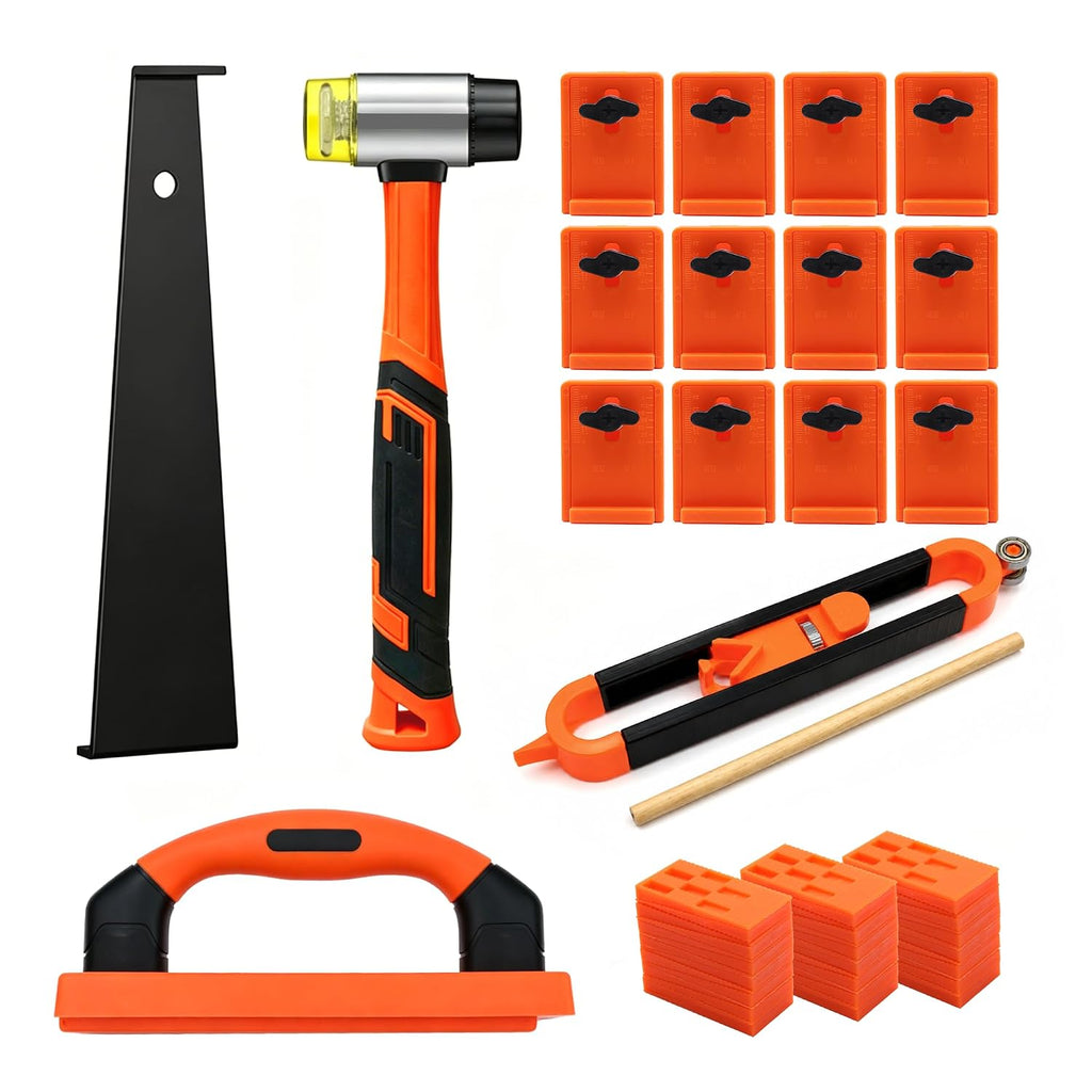 Laminate Wood Flooring Installation Kit, Vinyl/LVP Flooring Tools,Tapping Block with Handle,Pull Bar,Rubber