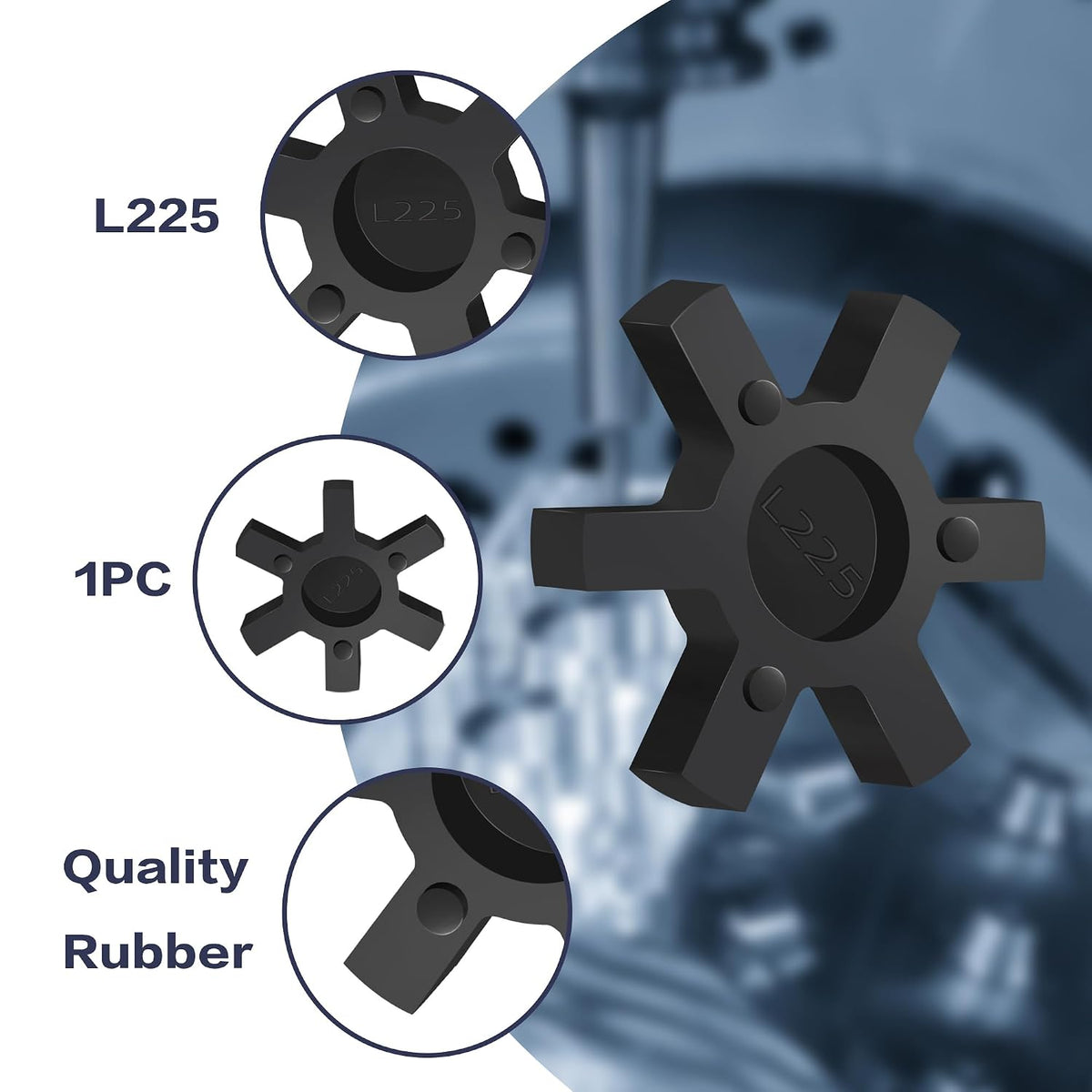 XIKE L150 NBR Rubber Spider for L-Jaw Coupling, 1-Pack