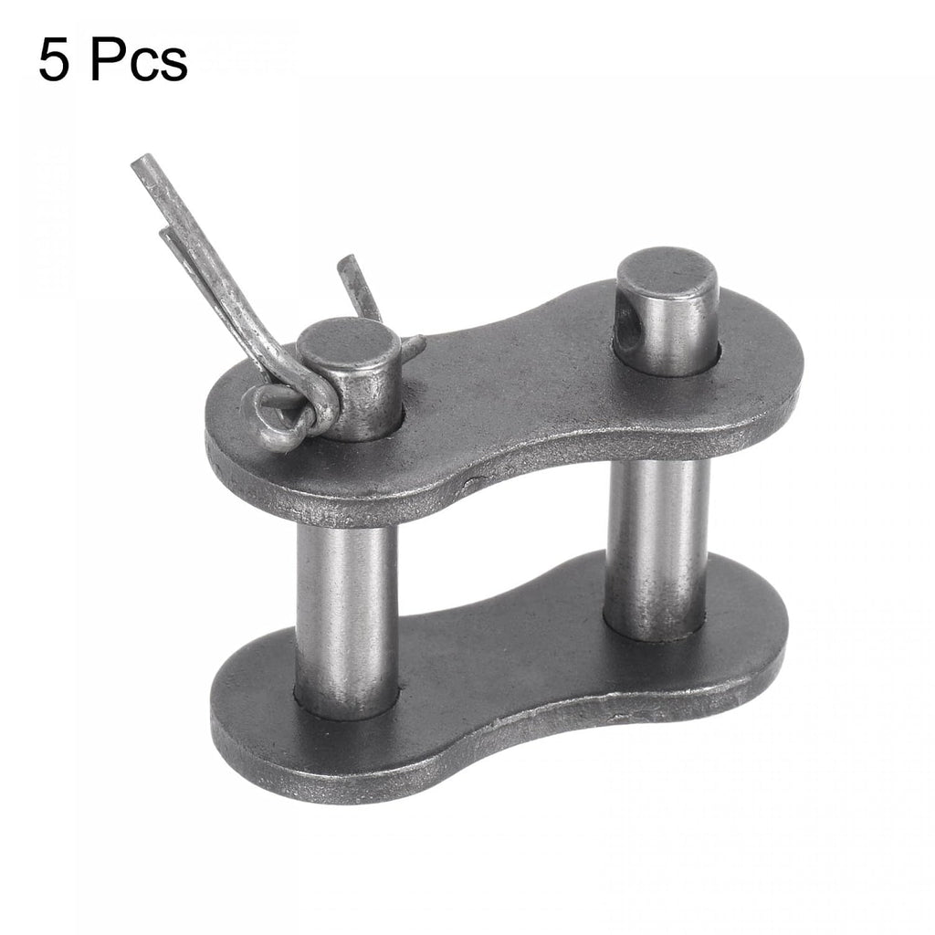 uxcell 5Pcs #100 Chain Master Connector Link Roller, 1 1/4" Pitch Carbon Steel, Standard Connecting Split Links for 20A Chain