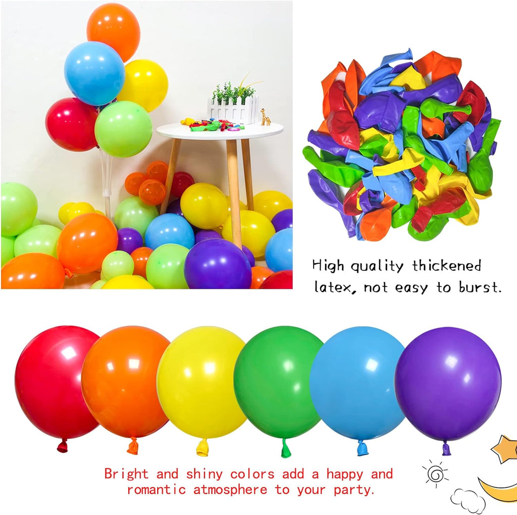 Rainbow Balloon Arch Kit 111Pcs 18 12 5 Inch Latex Colorful Party Balloons Garland for Birthday Baby Shower Wedding