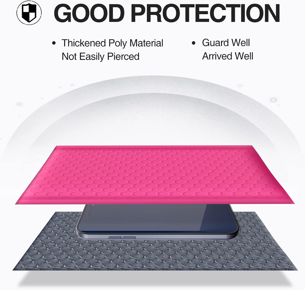 Bubble Mailers 6x10" Usable Size 6x9" Padded Mailers Hot Pink 50 Pack