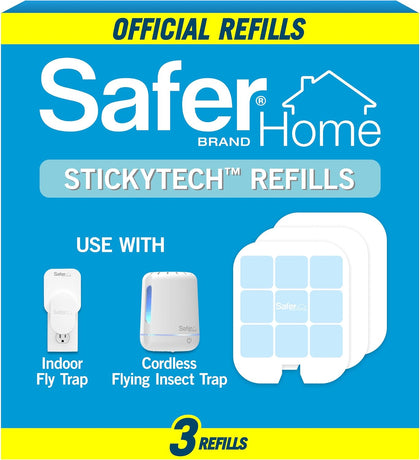 Home Flying Insect Trap Official Refills | 3 Glue Card Refills for Plug-In Fruit Fly, Moth & Gnat Trap, Fruit Fly