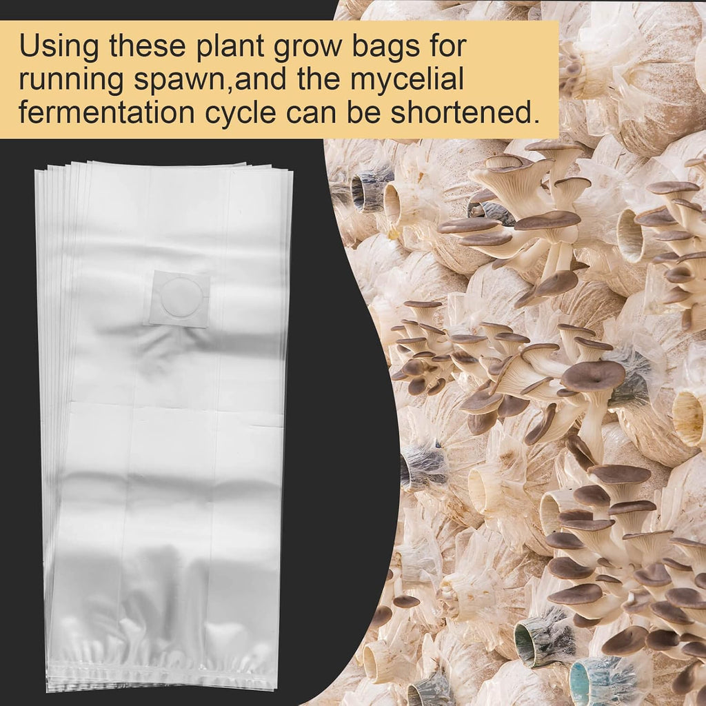 Mushroom Spawn Bags, 20Pcs Large Extra Thick 6 Mil Mushroom Growing Bags