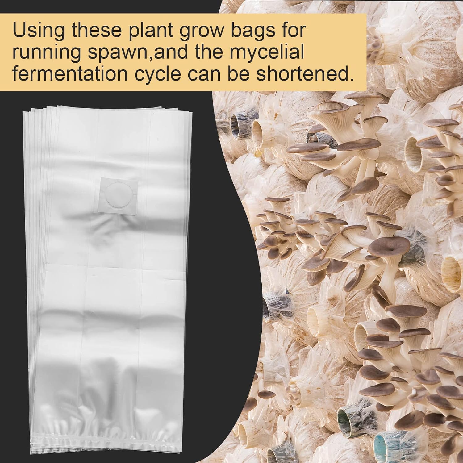 Mushroom Spawn Bags, 20Pcs Large Extra Thick 6 Mil Mushroom Growing Bags