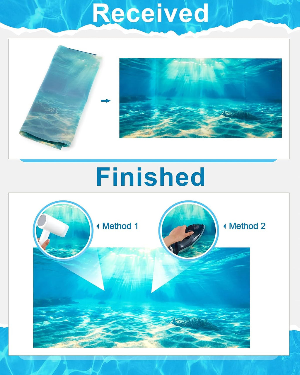 4 Pack Aquarium Background, 30 x 18 Inch