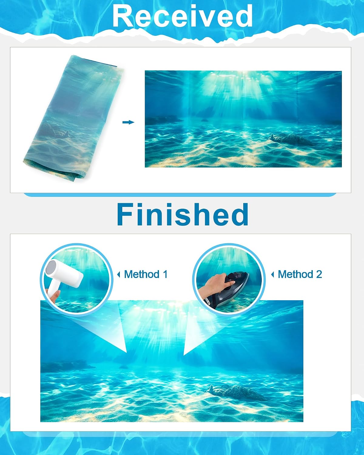 4 Pack Aquarium Background, 30 x 18 Inch