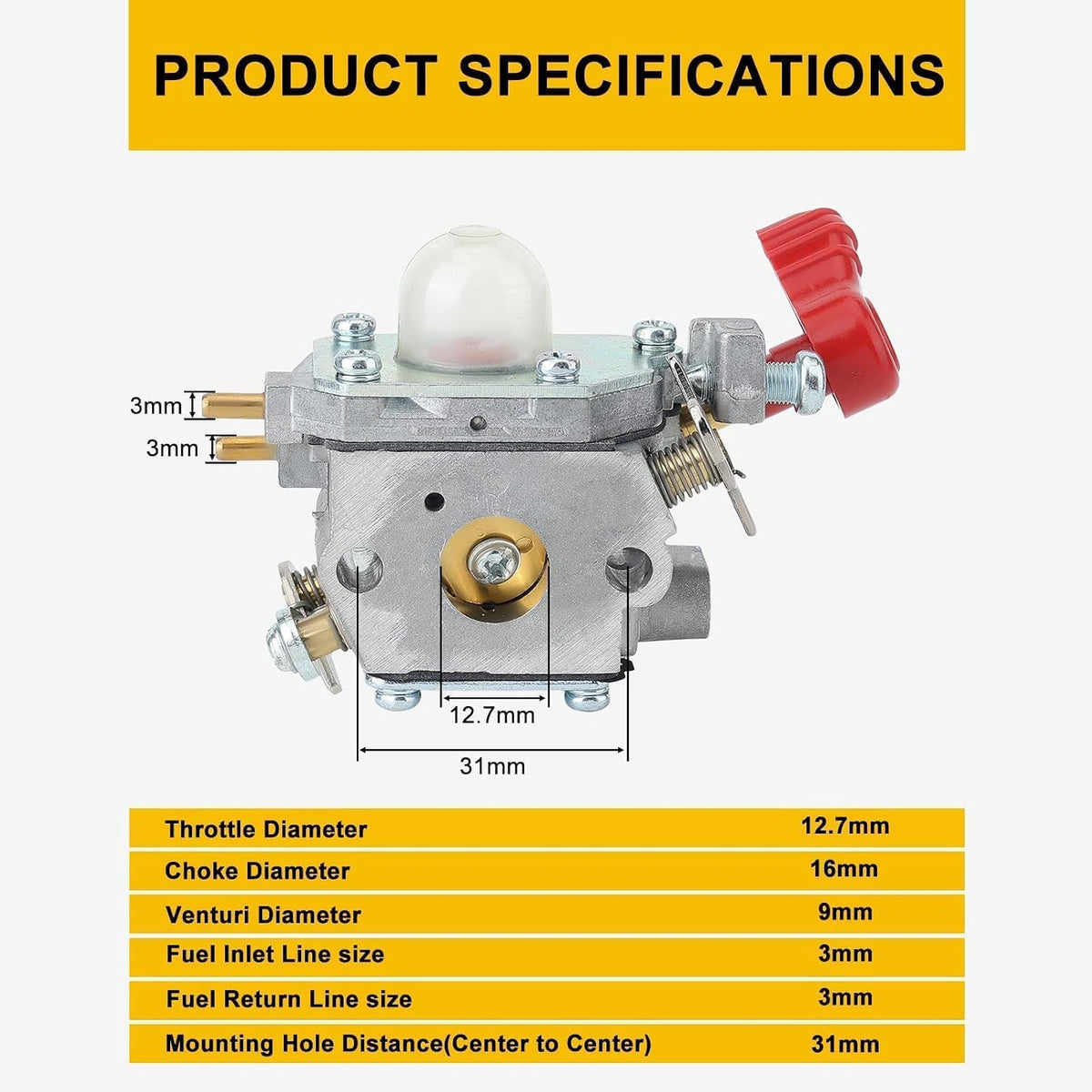 Panari 753-06288 25cc Carburetor for Craftsman Weedeater Trimmer
