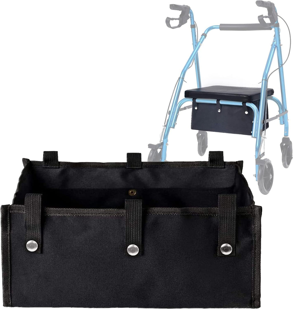 Large Rollator Walker Basket, Under Seat Rollator Bag, Walker Basket for Four Wheel Rollator, Reusable Basket Carry
