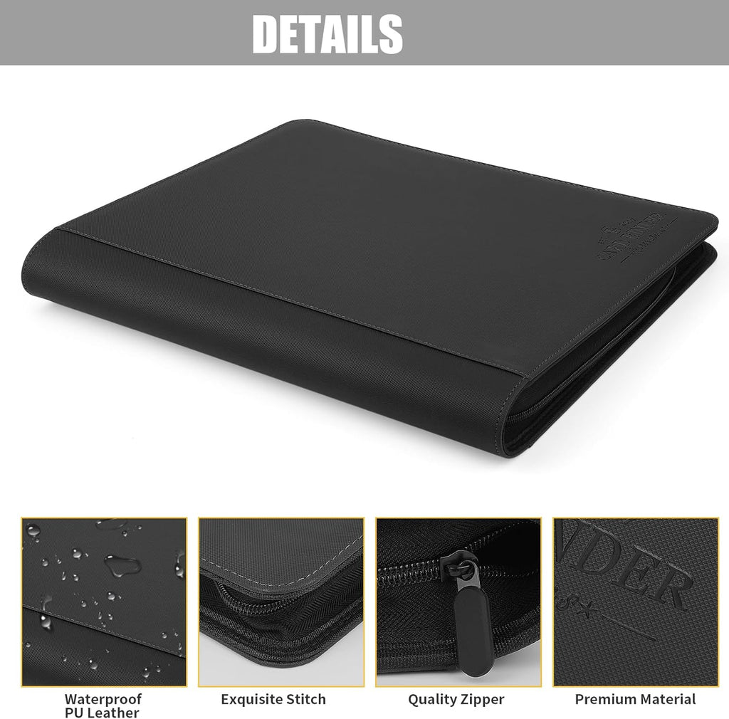 Toploader Binder,Toploader Hard Cases, 9-Pocket Pages Sleeves Hold up 288 Cards.Toploader Card Binder with Sleeves