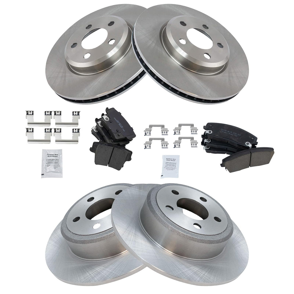 Front and Rear Brake Pad & Rotor Kit Ceramic