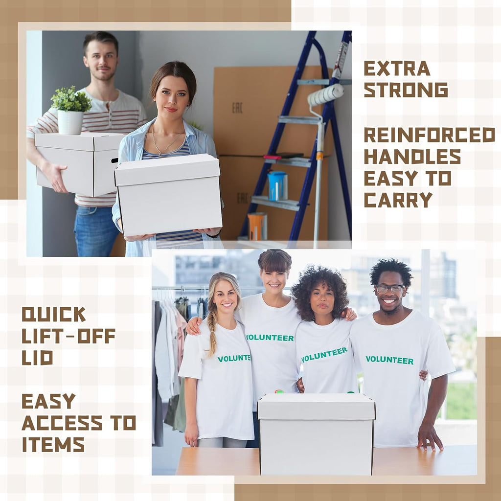 4 Pcs Wine Glass Moving Box Kit, White, 15 x 12 x 10 Inches