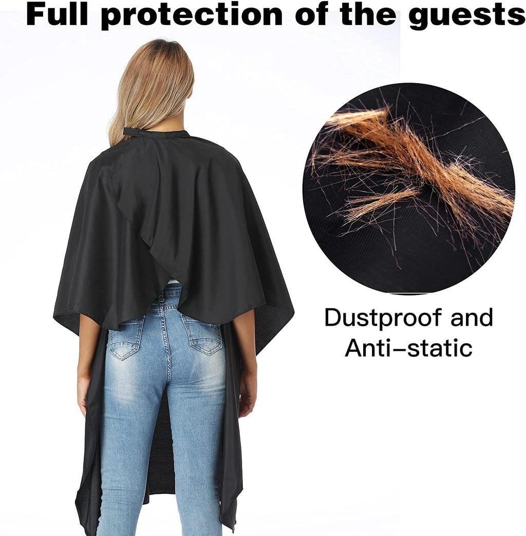 Professional Salon Barber Cape for Men/Women, 47 In x 55 In | Waterproof, Adjustable Snap Closure, Universal Size