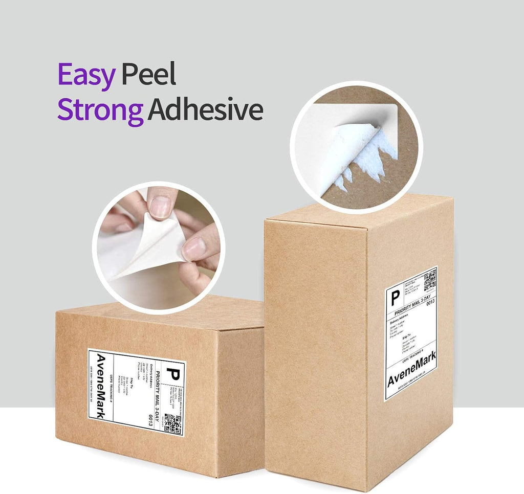 4 Stacks 2000 Labels 4" x 6" Fanfold Direct Thermal Labels, Postage Shipping Labels Paper with Perforated, Strong