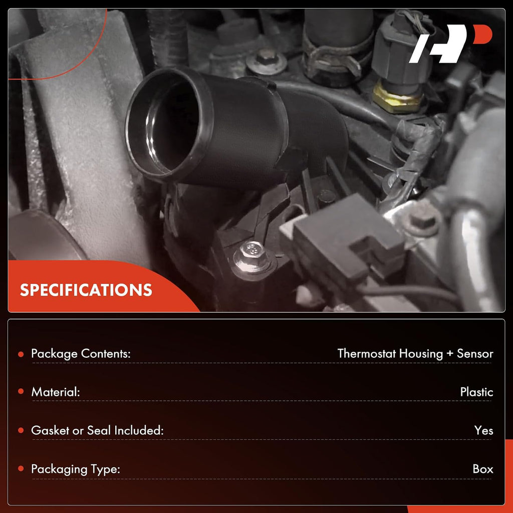 A-Premium Engine Coolant Thermostat Housing Assembly with Seal & Sensor