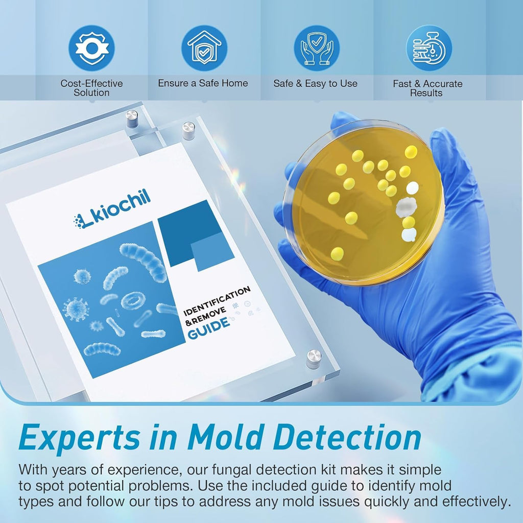 Mold Test Kit for Home - 8 Simple Detection Tests for Surface Mold, HVAC System & Indoor Air Quality - DIY Black Mold