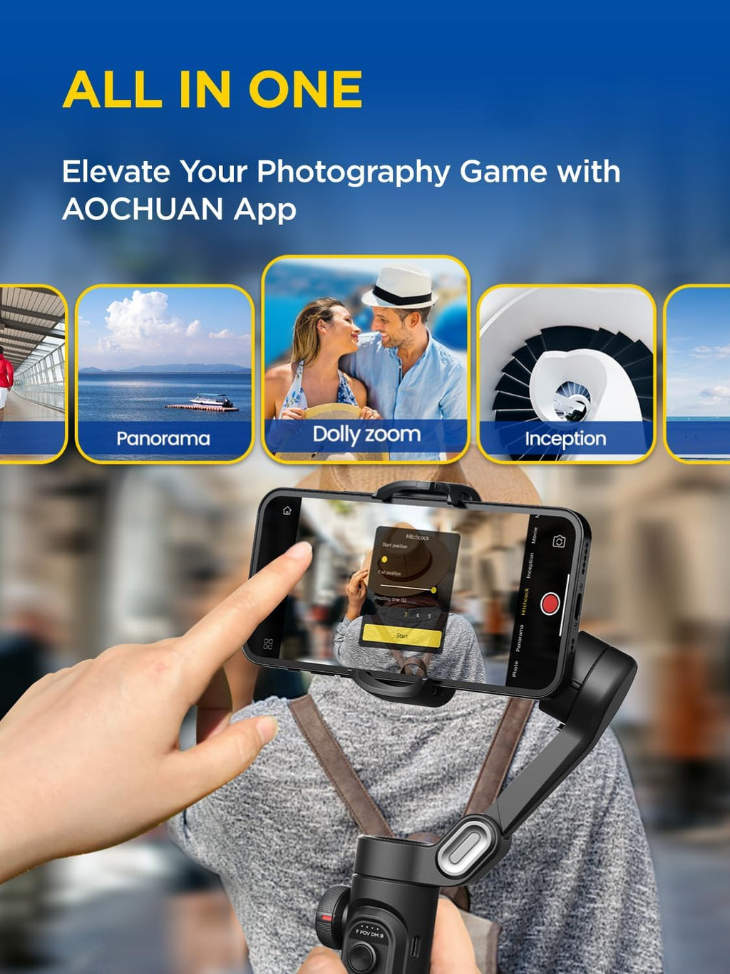 Smart XE w/Focus/Object Track Gimbal Stabilizer for iPhone Gimbal | Foldable Handheld Phone Stabilizer for Video