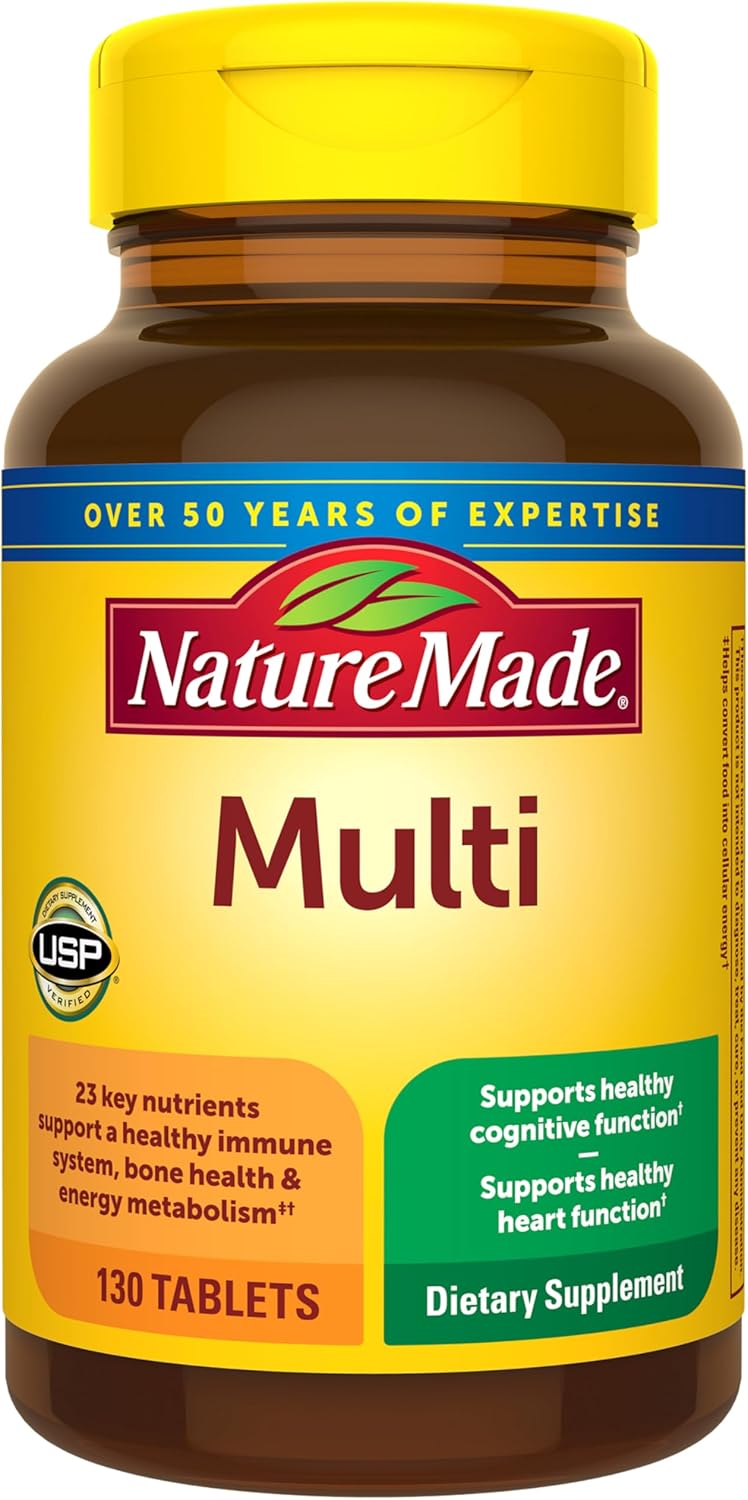 Multivitamin Tablets with Iron, Multivitamin for Women and Men for Daily Nutritional Support, Multi Vitamins for