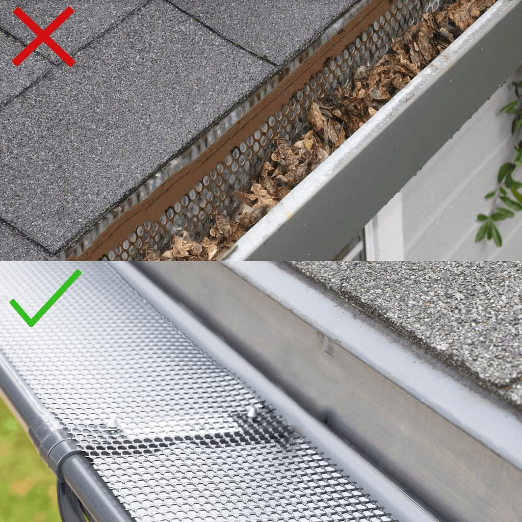 5 inch Gutter Guard Mesh Roll, Aluminum Gutter Screen Leaf Guard Rain Gutter Covers downspout Guard(50feet).