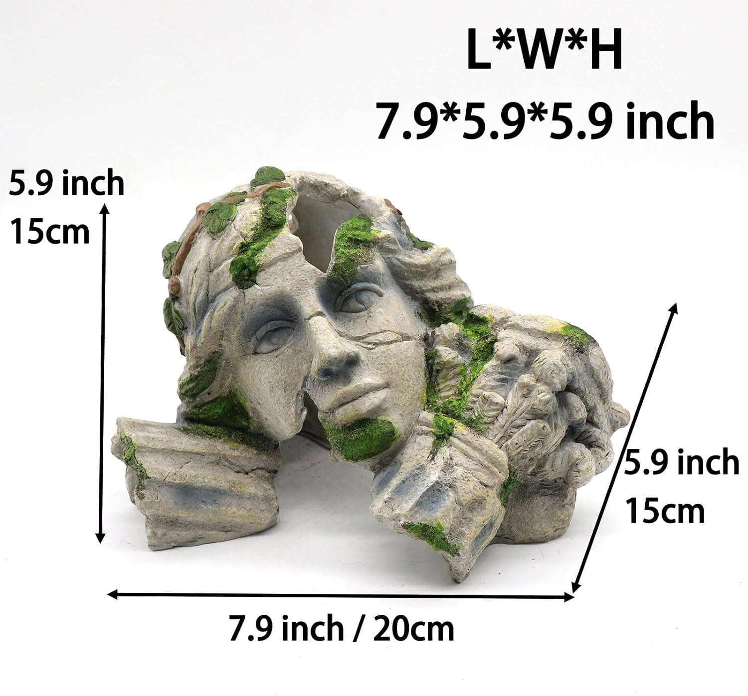 Reptile Cave Hideout Tank Accessories Decorations, Aquarium Hideaway Cave Fish Tank Decorations for Amphibians, Betta