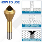 Workkyma Countersink Drill Bit Titanium Chamfer Tool 15-20mm
