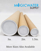 2 x 24 Inch Kraft Mailing Tubes with End Cap - 2 Pack