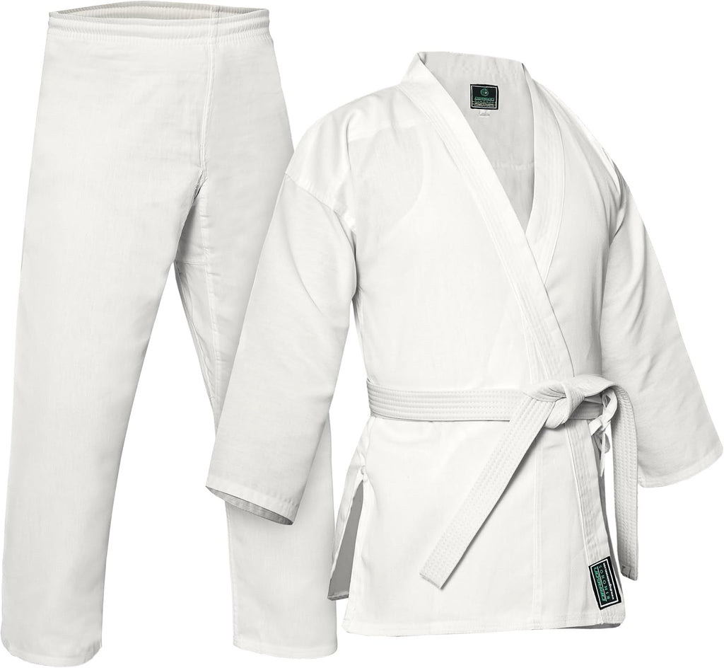 Karate Uniform for Kids & Adults Lightweight Student Karate Gi Martial Arts Uniform black with Belt