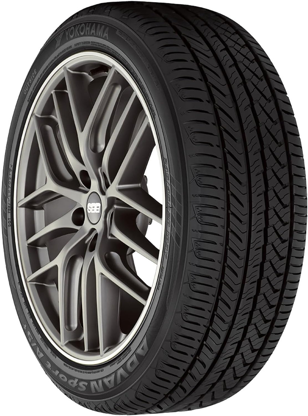 225/45R17 94W XL YOKO ADVAN SPORT AS PLUS BW | Passenger High Performance All Season Traction 94W Rated Extra Load