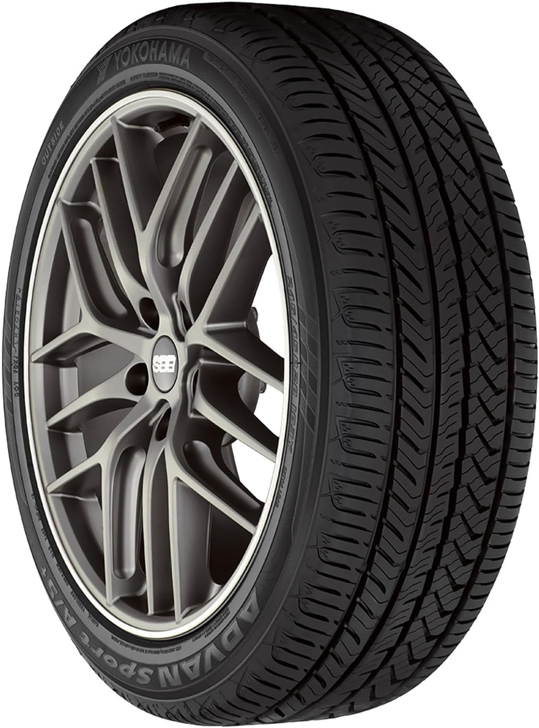 225/45R17 94W XL YOKO ADVAN SPORT AS PLUS BW | Passenger High Performance All Season Traction 94W Rated Extra Load