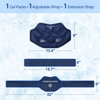Extra Large Ice Pack for Back Pain Relief, 1 Gel Pack, Blue