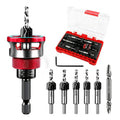 Countersink Drill Bit Set with Adjustable Depth Stop, 5PCS TCT Cutters