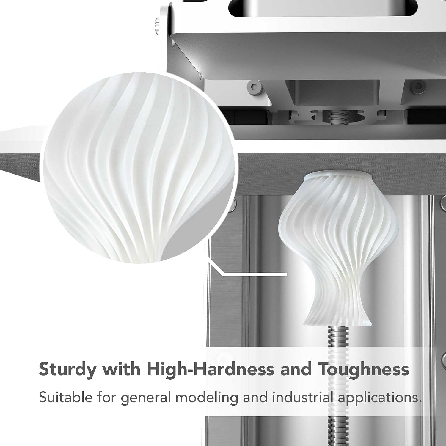 ABS-Like 3D Printer Resin [Creamy White], 405nm DLP LCD UV-Curing Photopolymer Resin for General Modeling