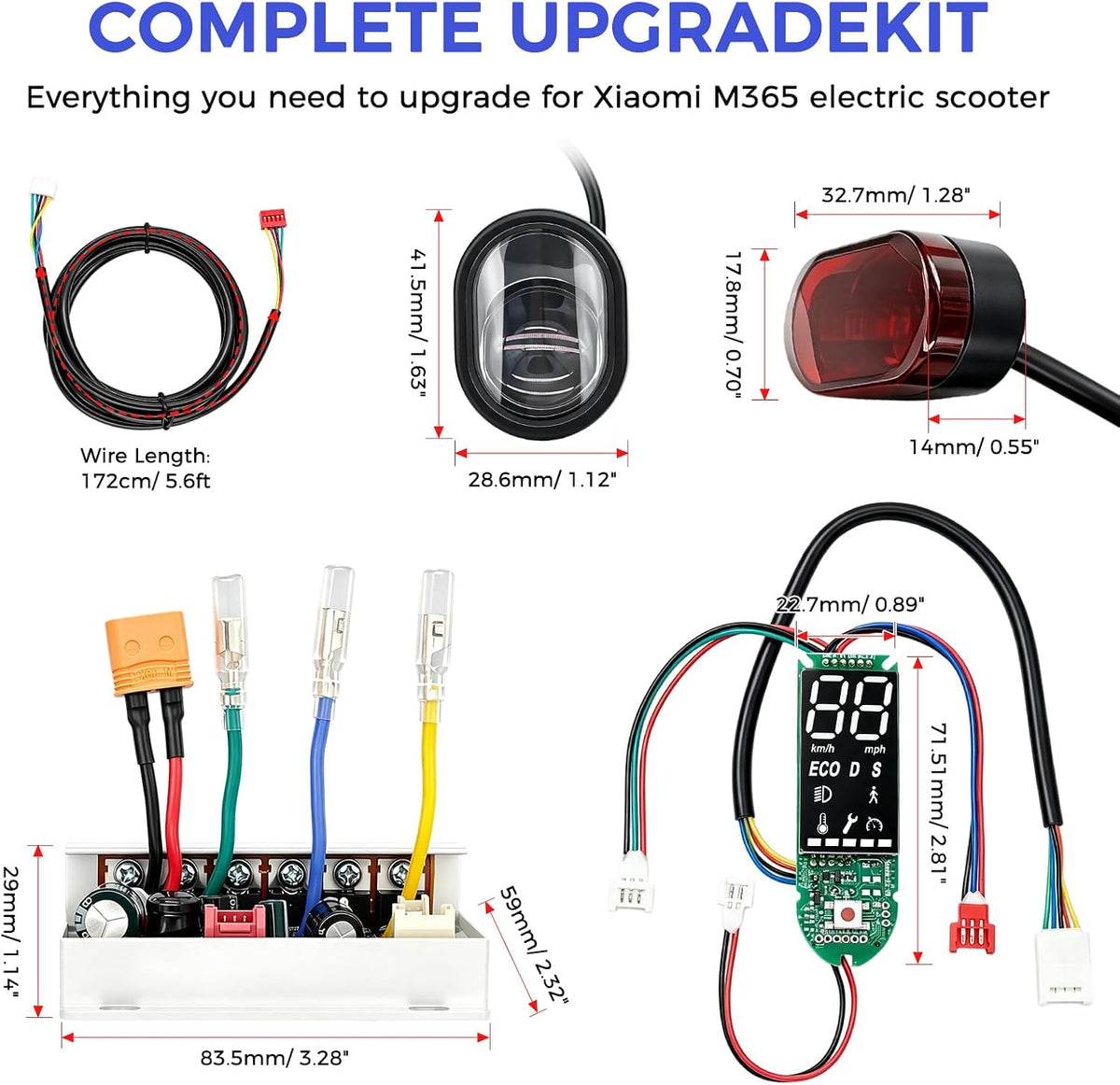 Electric Scooter Controller Set, 36V 500W, LED Display, for accelerator