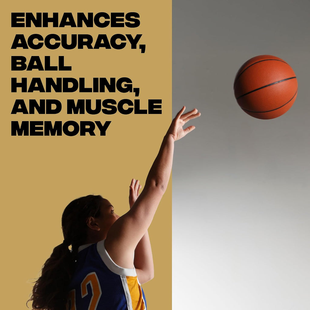 Basketball Shooting Off Hand Trainer – Basketball Training Equipment Shooting Aid – Includes Dribbling Goggles &