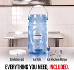 Plastic Tote Ice Bucket With Lid, 6 Gallon, Commercial-Grade