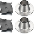 2 Sets Metal Spinner Plate and Funnel Kit 2.25x2.25 Inch Spinner Plate 3.5x1.5 Inch Funnel 4 Outlets Deer Feeder
