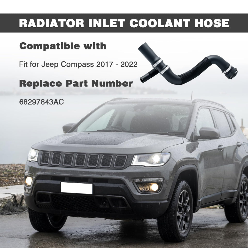 Radiator Inlet Coolant Hose 68297843AC Fit for Jeep Compass 2017-2022