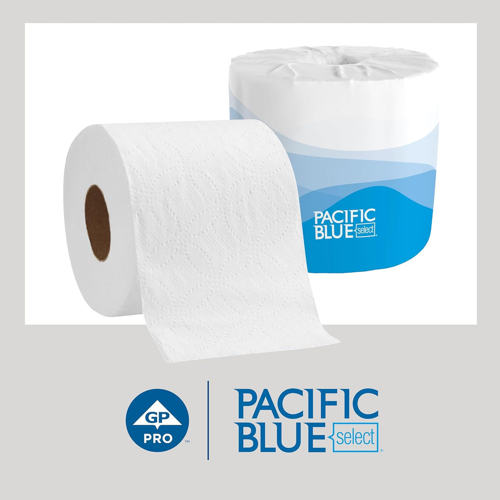 Blue Select 2-Ply Embossed Toilet Paper, 18280/01, 550 Sheet Per Roll, 80 Rolls Per Case