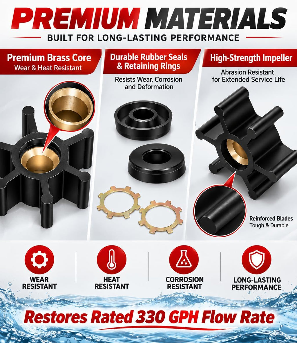 IKWP-0106 Impeller Repair Kit for 1/10 HP & 12V/115V Utility Pumps