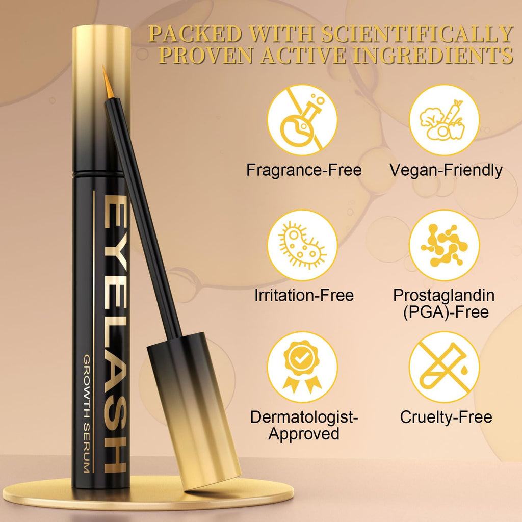 Lash Serum for Eyelash Growth, Premium Lash Enhancing Serum with Advanced Formula Volumizing Longer Fuller and