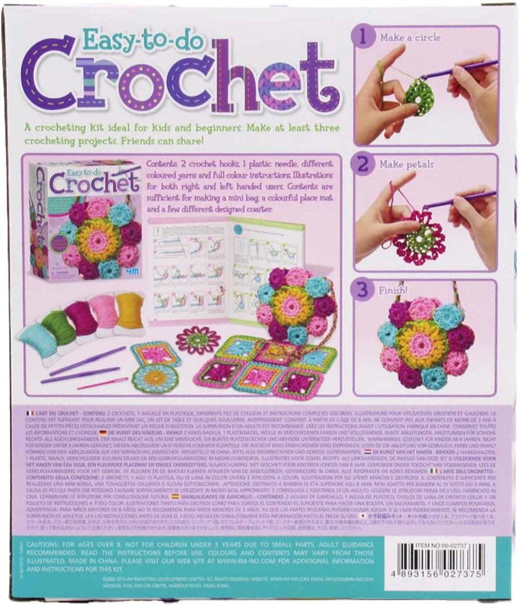 Easy-to-Do Crochet Kit - DIY Knitting Set for Beginners & Kids Ages 8+