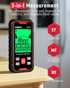 KAIWEETS Smart Multimeter Rechargeable and KAIWEETS EMF Detector, 3-in-1 Handheld EMF Meter