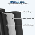 Dual Trash Can Stainless Steel Kitchen Recycling Bin Foot Pedal
