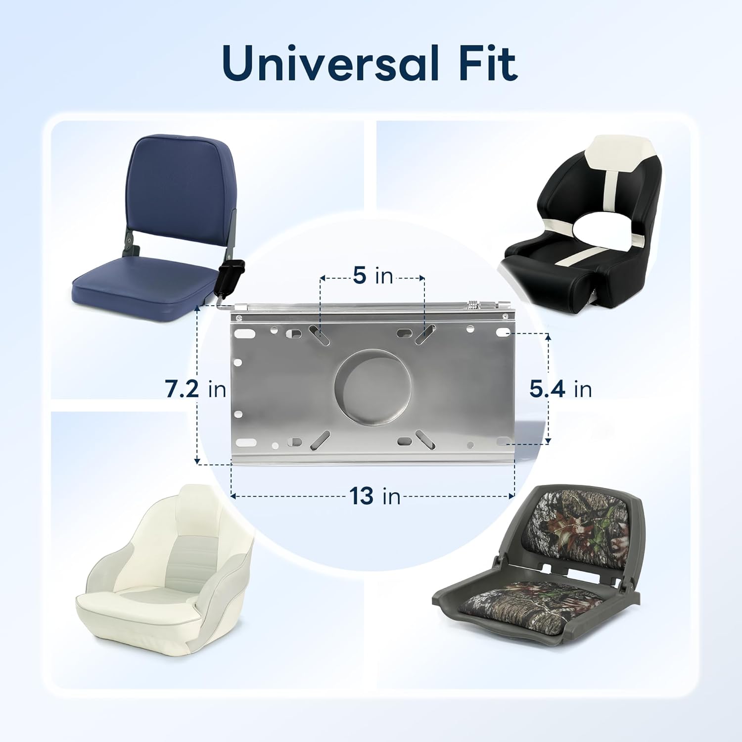 Aluminum Fore & AFT Boat Seat Slider,Universal Fit for Most Standard Boat Seat Pedestal Bases