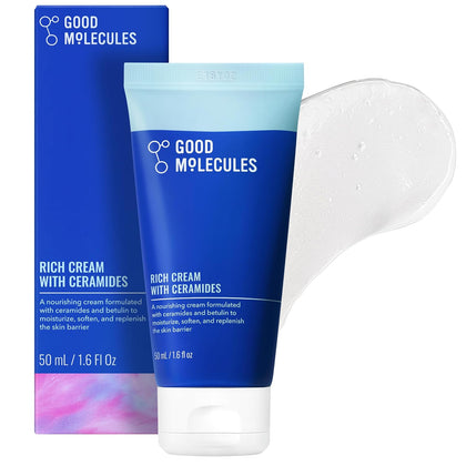 Rich Cream with Ceramides, Face Moisturizer for Dry Skin | Nourishing ceramide cream that moisturizes and softens.