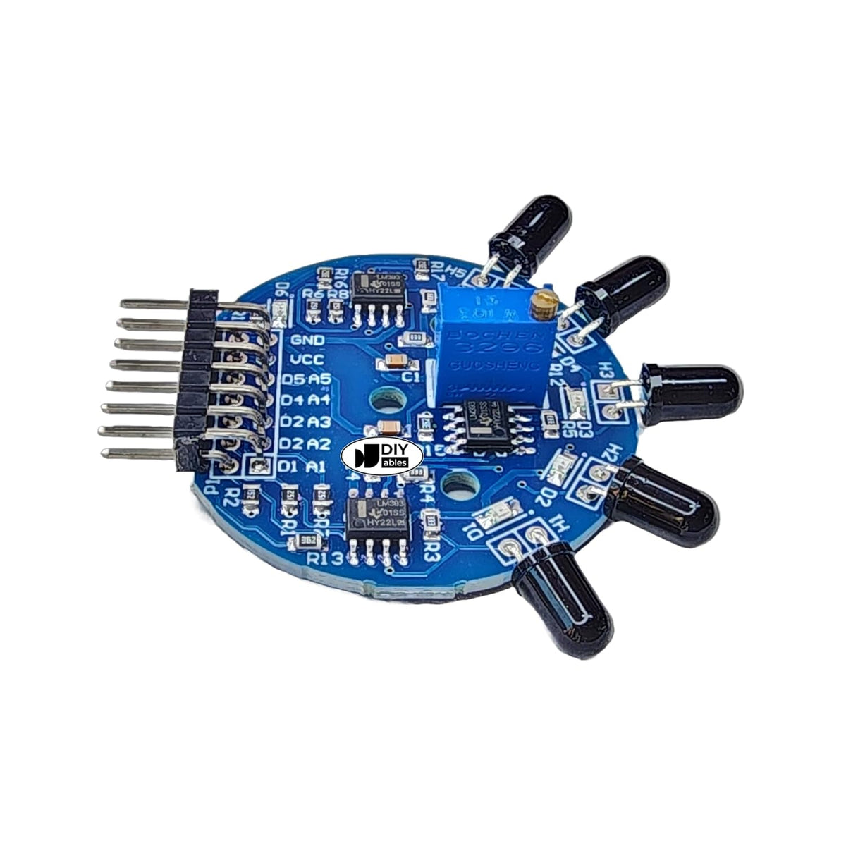 Infrared Flame Sensor Module 5 in 1 Fire Detection Sensor with Analog and Digital Output Adjustable Sensitivity Compatible with Arduino ESP32 ESP8266 Raspberry Pi DIY Electronics Projects, 3 Sets